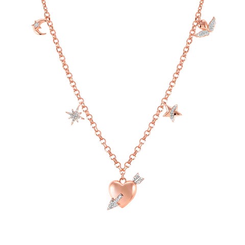 Collier SweetRock Argent et Pendentifs Collier en Argent avec Pendentifs mixtes