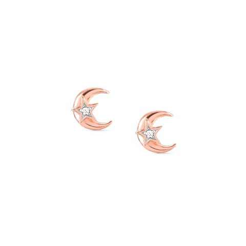 Boucles d’oreille SweetRock avec Lune Boucles d’oreille en Argent et Zircons cubiques