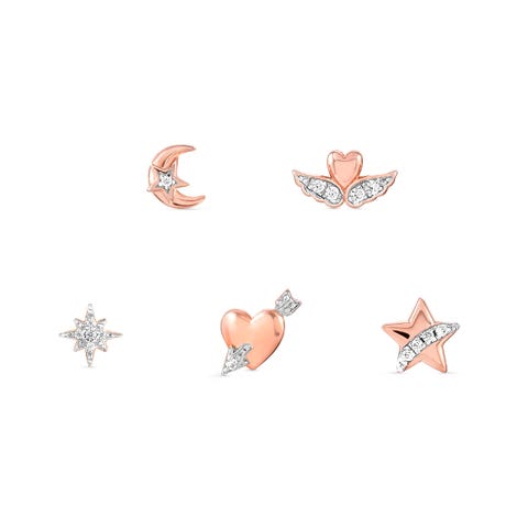 5 SweetRock earrings, sterling silver Sterling silver earrings with Cubic Zirconia