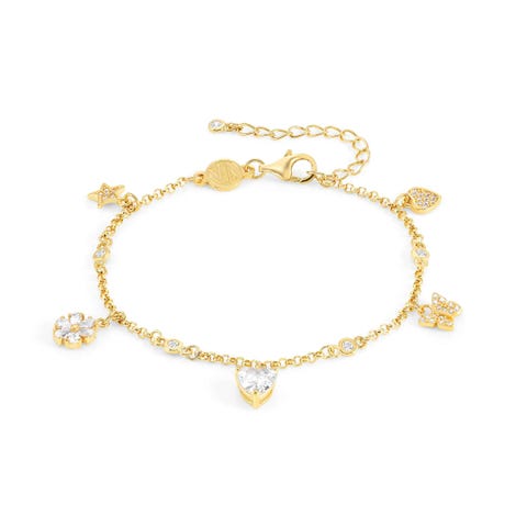 Bracelet Sweetrock Nature pendentifs Bracelet en argent 925 avec pierres