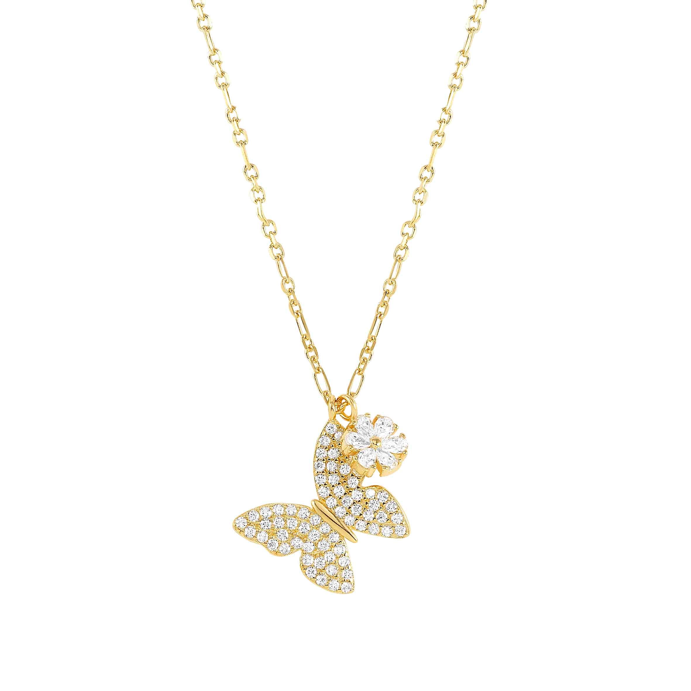 Nomination Collana Sweetrock Nature Farfalla e fiore