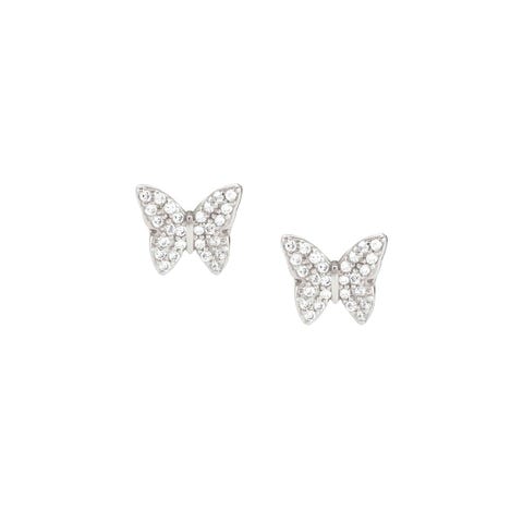 Boucles d'oreilles Sweetrock Nature en argent 925 Boucles d'oreilles Papillon avec zircones cubiques