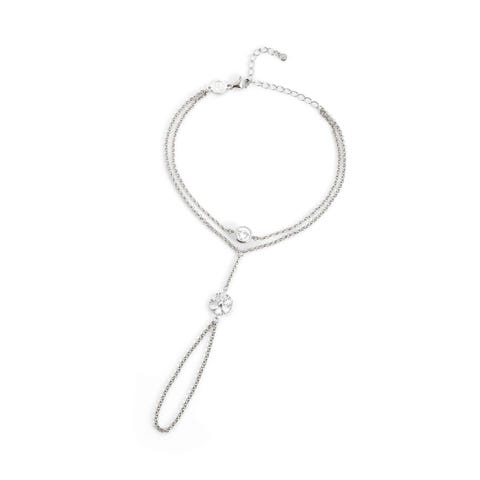 Baciamano Sweetrock Nature con Fiore Baciamano in Argento 925 e cubic zirconia
