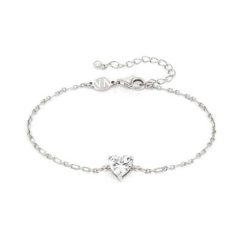 Sweetrock sterling silver bracelet, White Heart Sterling silver bracelet with coloured finish