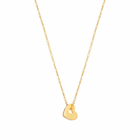 Collier Essentials Cœur or jaune Collier avec Pendentif et Zircons