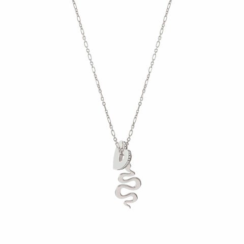 Collier Essentials Cœur et Serpent Collier avec Zircons