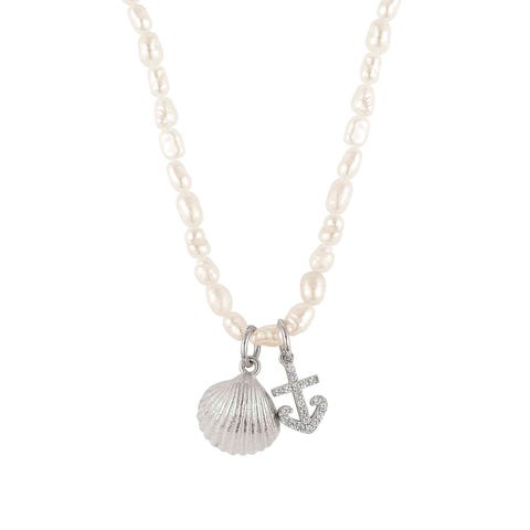 Collier Antibes avec perles et pendentifs Collier avec pendentifs et cubic zirconia