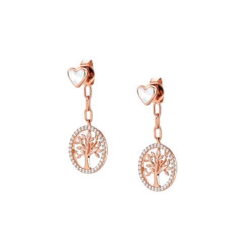 Vita earrings with Mother of Pearl Hearts Earrings in sterling silver
