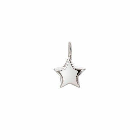 Sterling silver Star charm Charming charm with bombé symbol