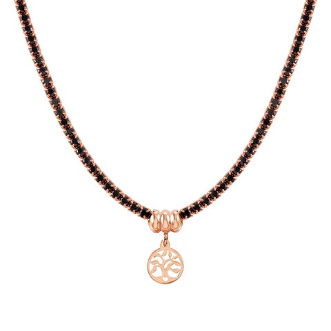 Chic&Charm necklace with Tree of Life Necklace in silver and Cubic Zirconia