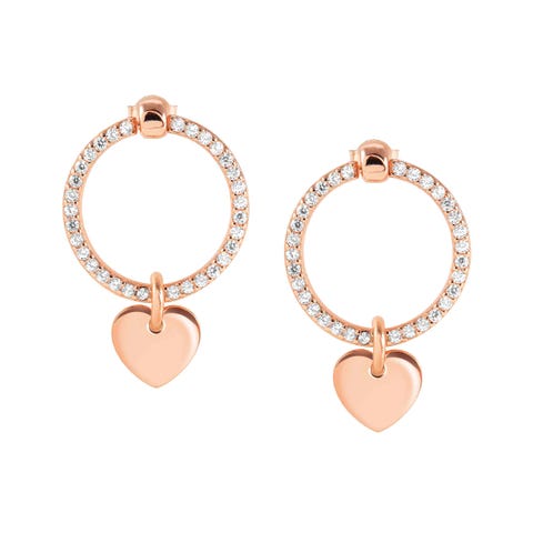 Orecchini  Chic  &  Charm  Celebration  Ed  Cuore Orecchini  in  Argento  925  con  pietre  bianche