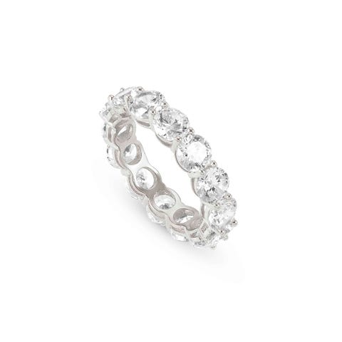 Chic&Charm Joyful Ed ring, White stones Ring in sterling silver