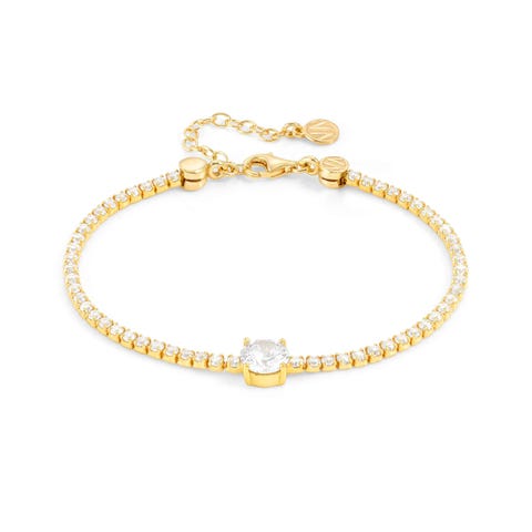 Bracelet Chic&Charm Joyful edition pierre blanche Bracelet en argent 925 avec zircones cubiques