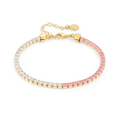 Chic&Charm Joyful Ed bracelet, White and Pink stones Chic&Charm Joyful Ed Silver bracelet, coloured stones