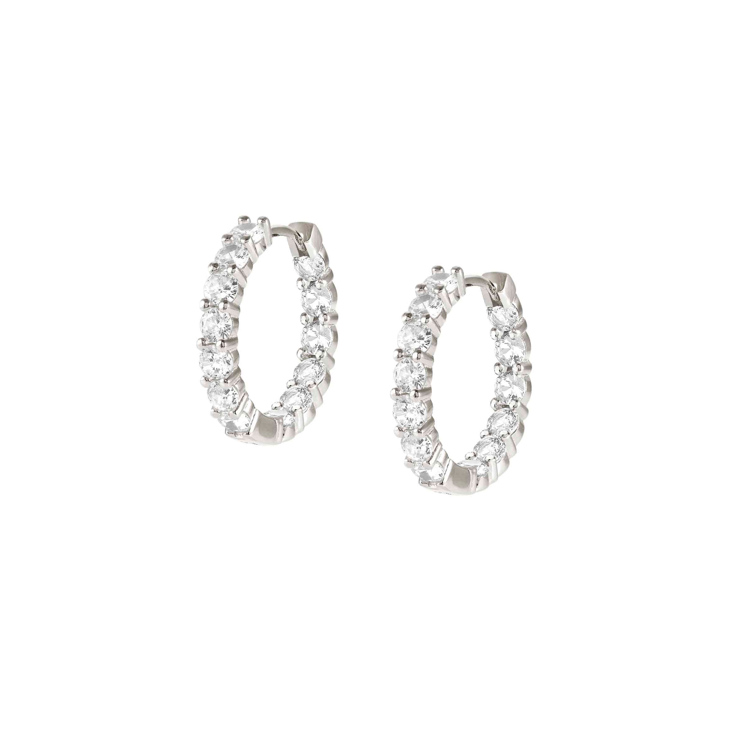Nomination Orecchini a cerchio Chic&Charm Joyful Edition Pietre Bianche