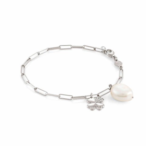Bracciale White Dream con Quadrifoglio Bracciale Con perla e pietre