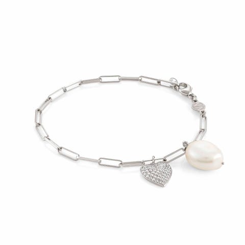 Bracciale White Dream con Cuore Bracciale in Argento e Perla