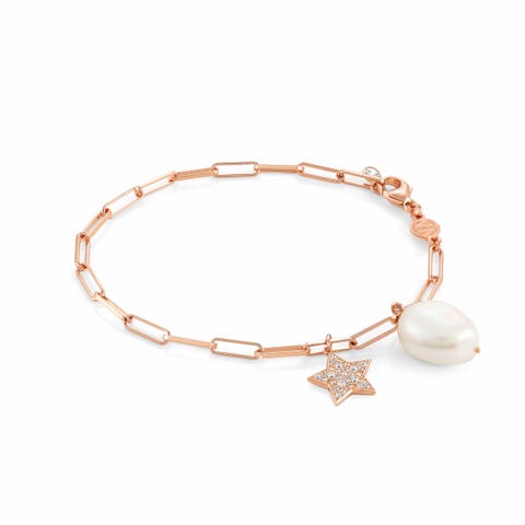 White Dream bracelet with Star Bracelet in silver with pearl
