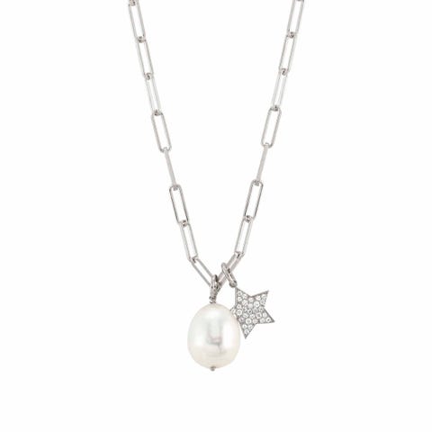 Collier White Dream avec Etoile Collier en Argent 925 avec Perle