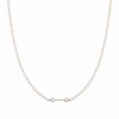 Collar SeiMia con perlas de cristal Collar en Plata 925