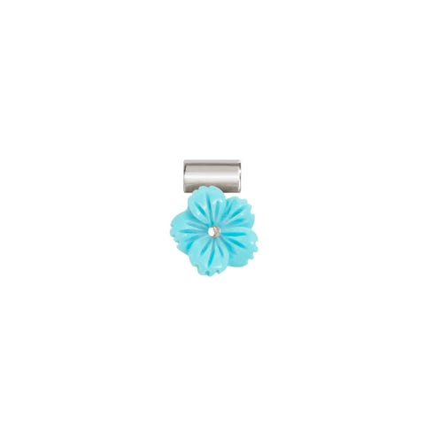 SeiMia pendant, Turquoise paste Flower Pendant in sterling silver and Turquoise paste