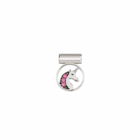 Pendentif SeiMia Licorne avec Zircons Pendentif en Argent avec Cubic Zirconia Roses