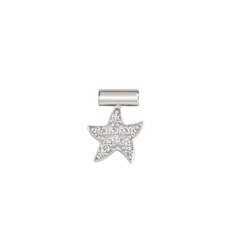 SeiMia Charm, Starfish in sterling silver Pendant with white Cubic Zirconia