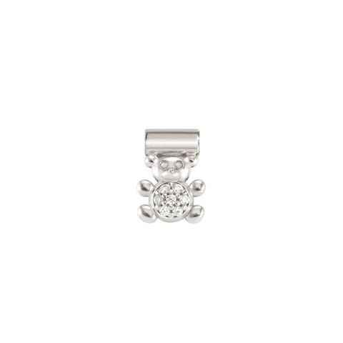 SeiMia pendant, Bear with CZ Sterling silver pendant with Cubic Zirconia