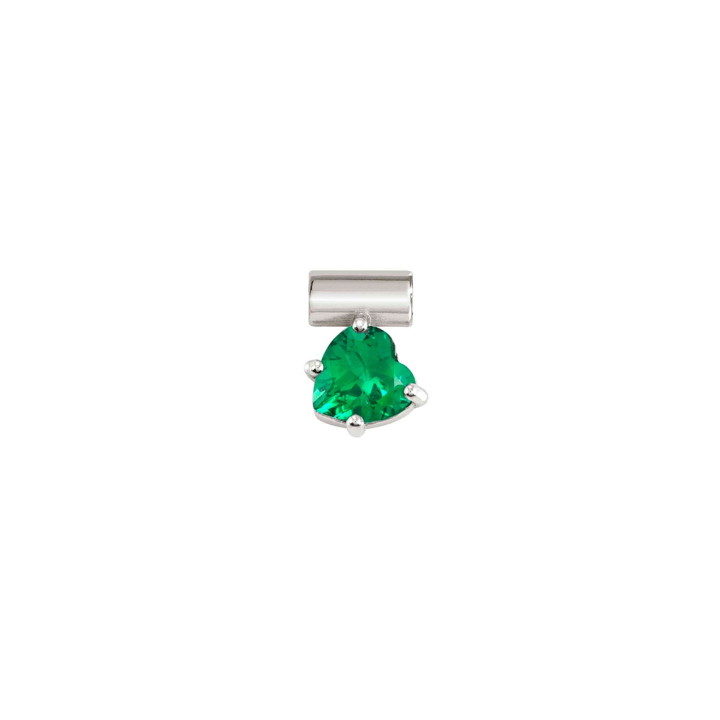 Nomination Ciondolo SeiMia con Cuore e Pietra Verde