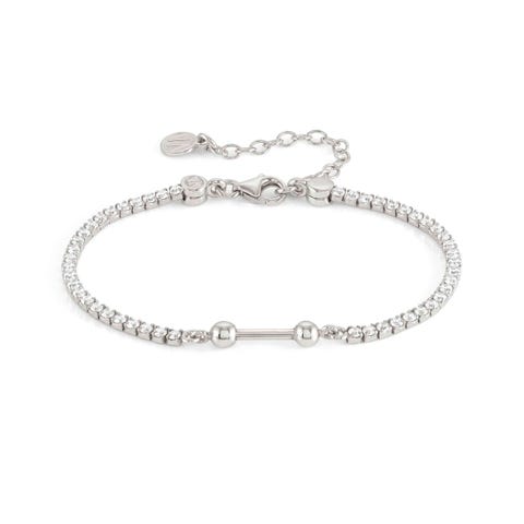 SeiMia sterling silver bracelet, with CZ Jewel that you can personalise with white stones