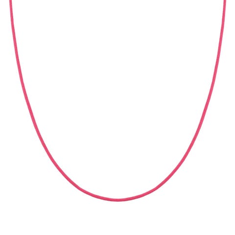 Collier SeiMia en argent et cordon textile coloré Collier personnalisable en tissu