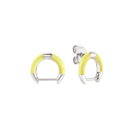 Boucle d’oreilles à l’unité SeiMia en argent et émail jaune Boucles d’oreilles à l’unité (lobe) personnalisable