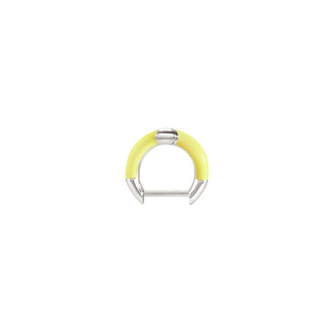 SeiMia single earring, sterling silver, Yellow enamel Single stud earring, can be personalised