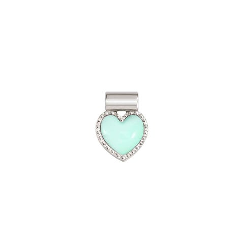SeiMia pendant, Turquoise Heart Pendant in sterling silver with enamel