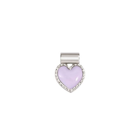 SeiMia pendant, Lilac Heart Pendant in sterling silver with coloured enamel