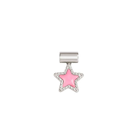 SeiMia pendant, Fuchsia Star Pendant in sterling silver, coloured enamel