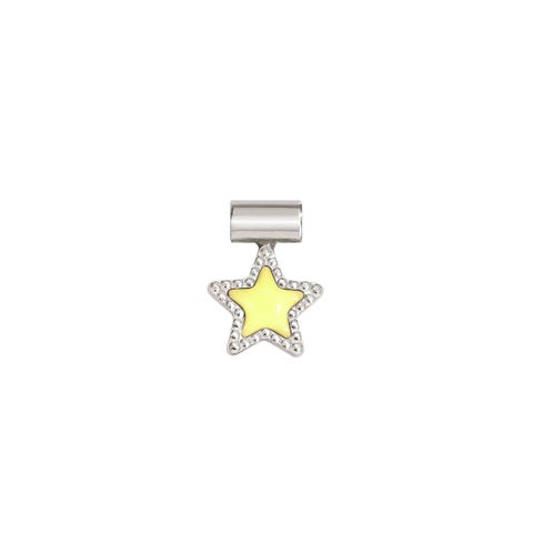 SeiMia pendant, Yellow Star Sterling silver pendant with coloured enamel