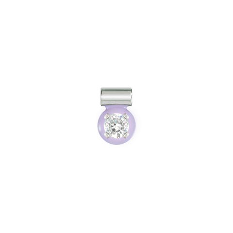 SeiMia pendant, CZ with Lilac enamel Pendant with enamel and Cubic Zirconia