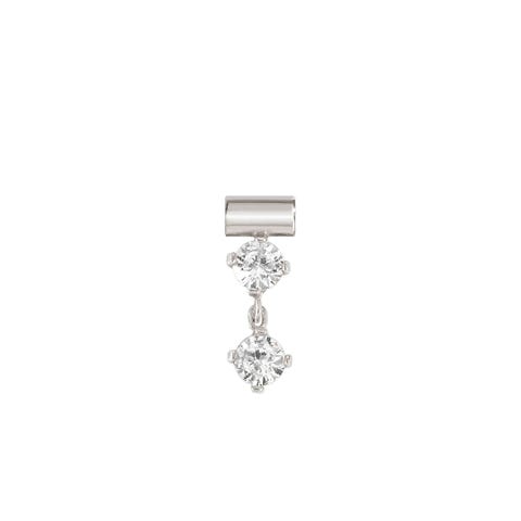 SeiMia pendant,White Cubic Zirconia Sterling silver symbol pendant with Cubic Zirconia