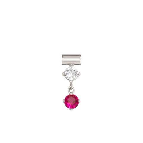 SeiMia pendant with Red and White Cubic Zirconia Sterling silver pendant with coloured Cubic Zirconia