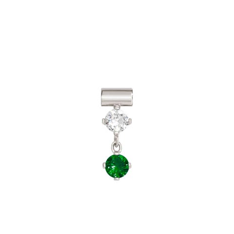SeiMia pendant with Green and White Cubic Zirconia Sterling silver pendant with coloured stones