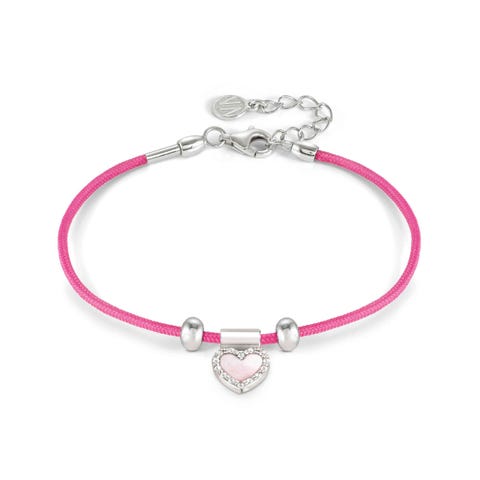 SeiMia bracelet, Pink Mother of Pearl Heart Bracelet with Mother of Pearl symbol