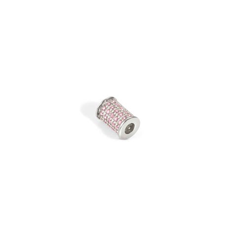 SeiMia spacer tube with Pink Cubic Zirconia Sterling silver decorative element with coloured Cubic Zirconia