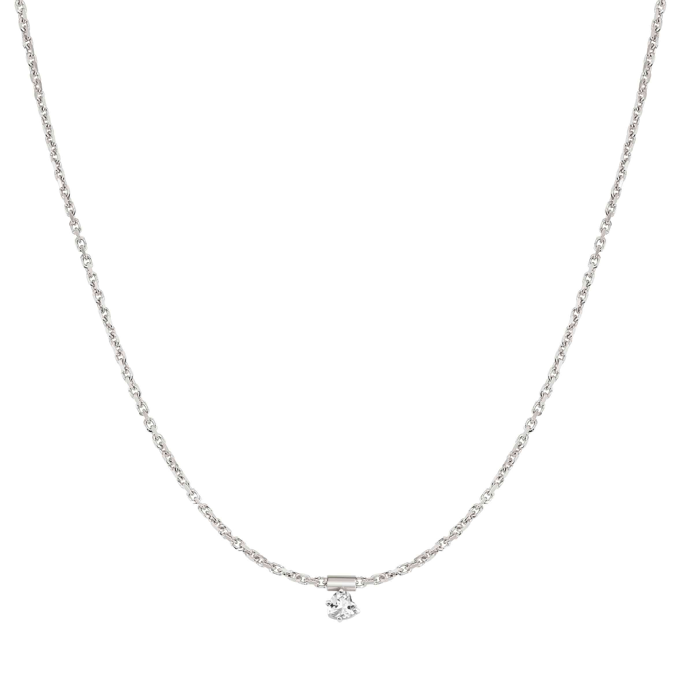 Nomination Collana SEIMIA con cuore pendente bianco