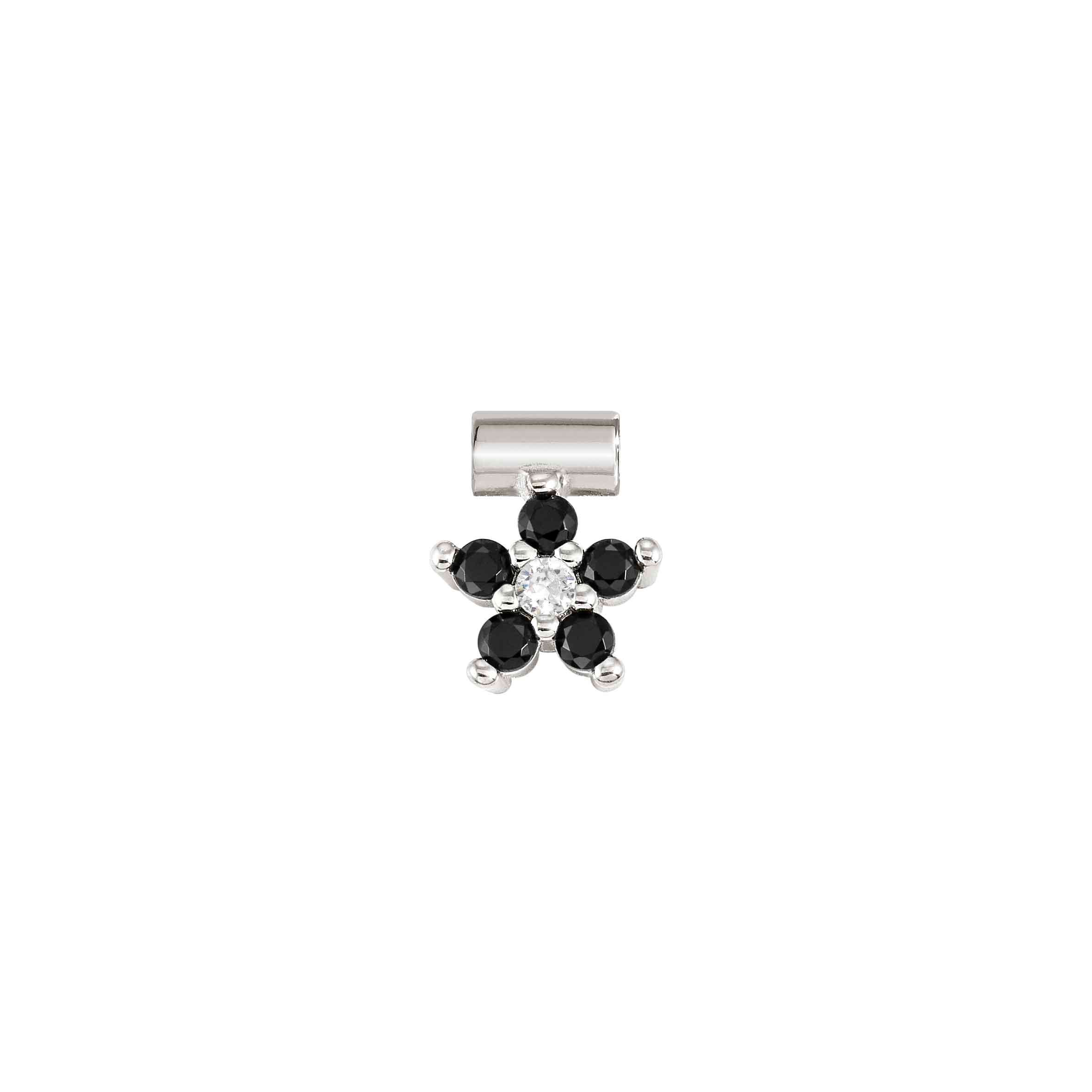 Nomination Ciondolo SeiMia fiore nero con CZ