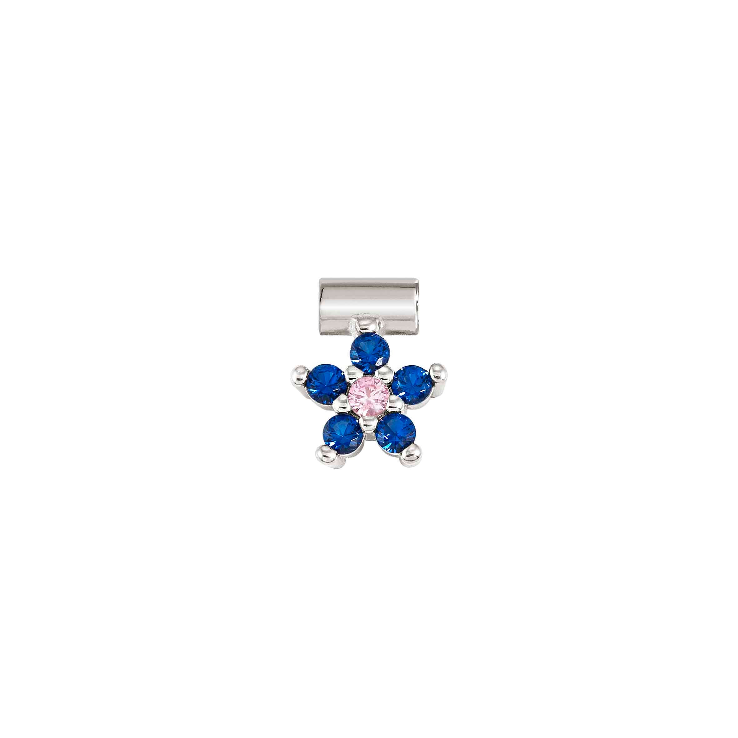 Nomination Ciondolo SeiMia fiore Blue e rosa con CZ