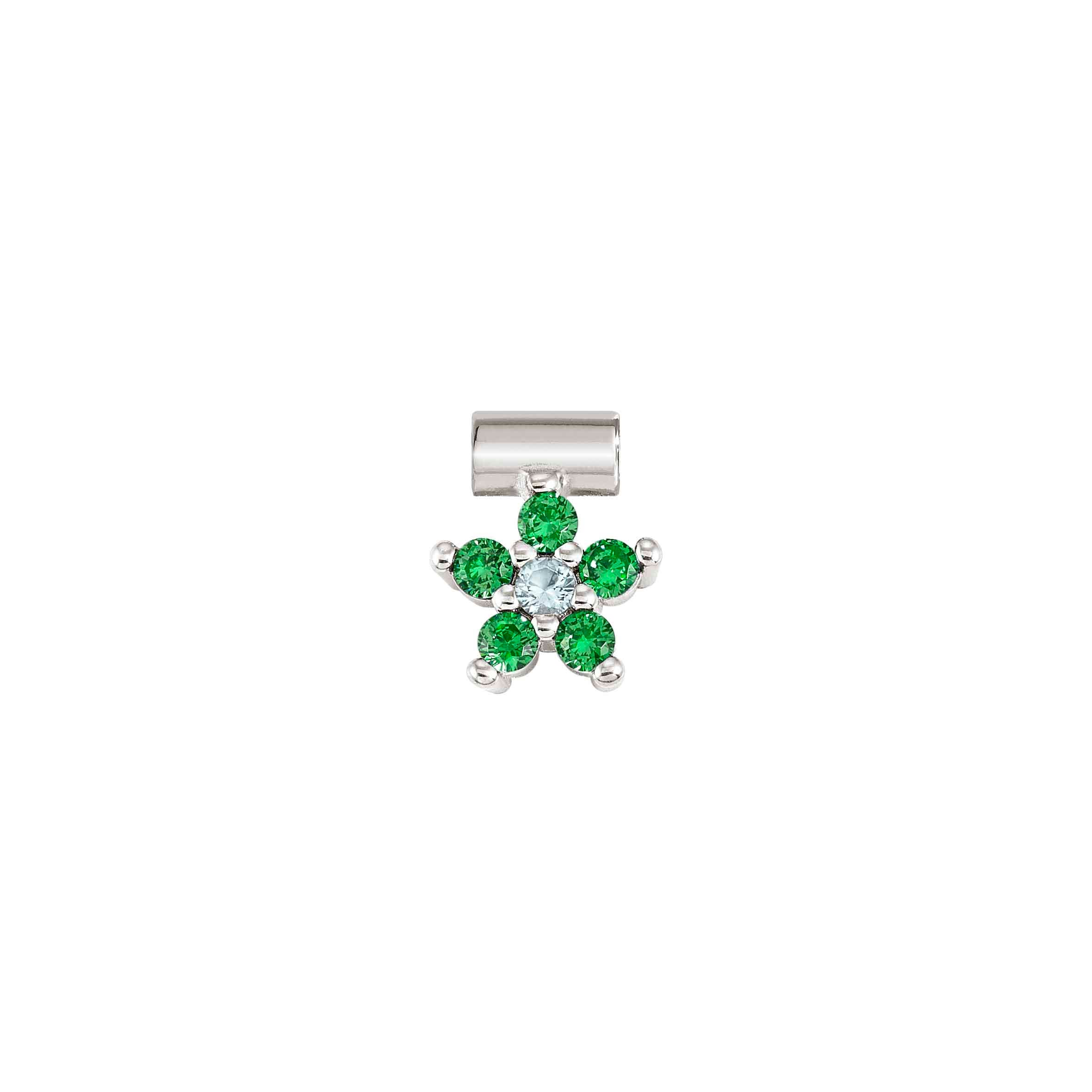Nomination Ciondolo SeiMia fiore Verde e bianco con CZ