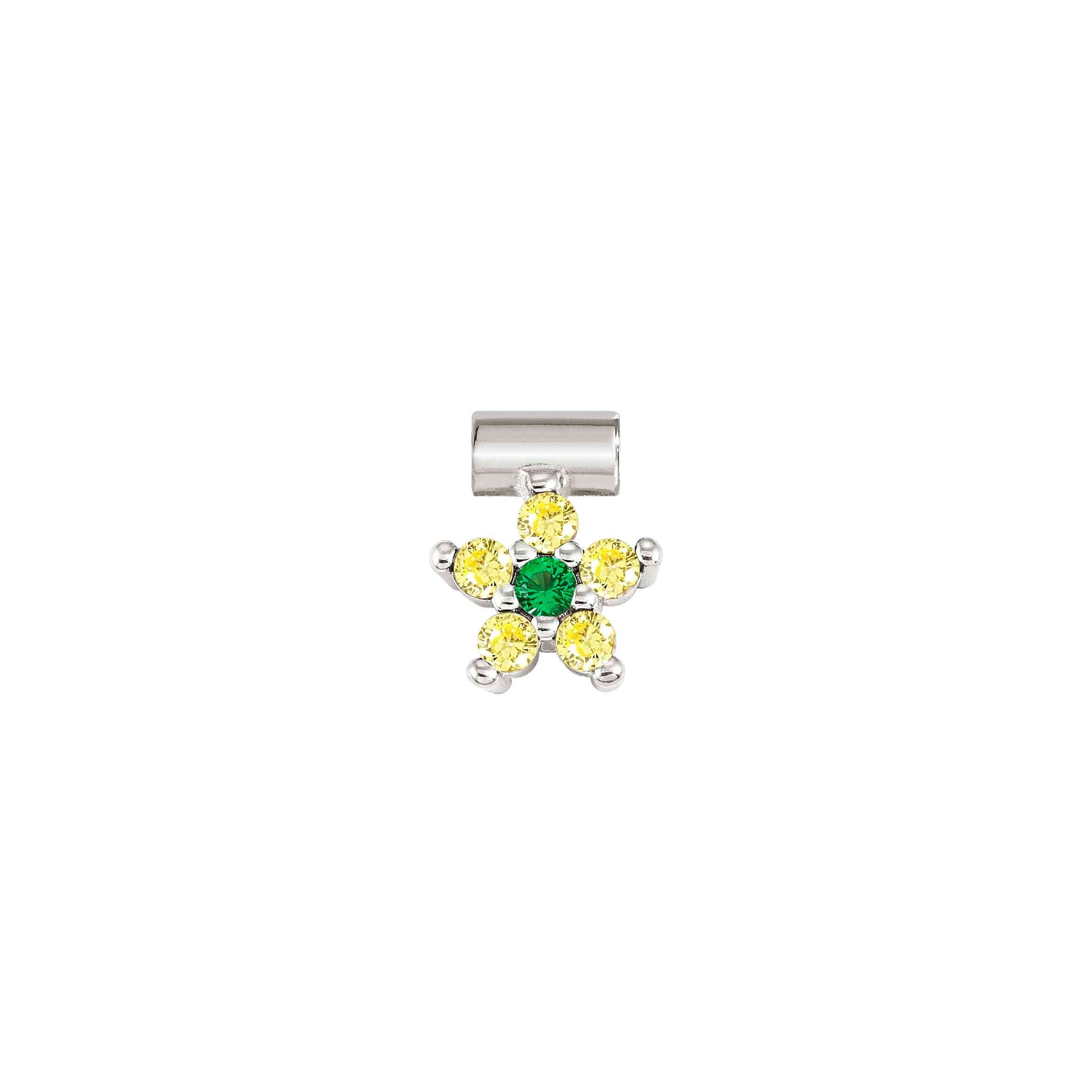 Nomination Ciondolo SeiMia fiore Giallo e verde con CZ