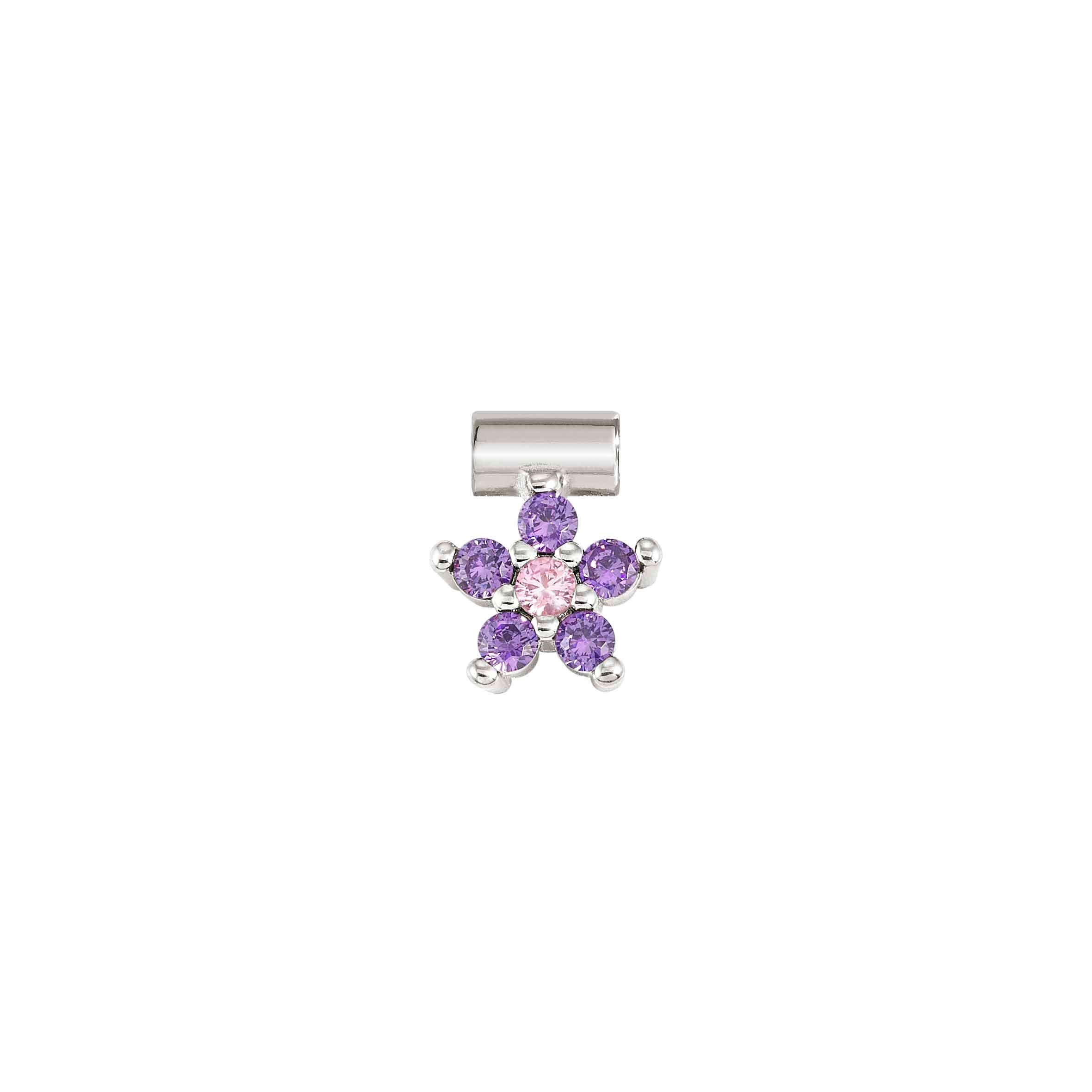 Nomination Ciondolo SeiMia fiore Viola e rosa con CZ