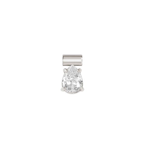 SeiMia pendant, CZ Drop Sterling silver pendant with Cubic Zirconia Drop 